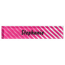 Pink White Stripes Art Individuelle Name Niedliche