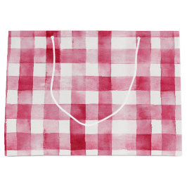 Pink White Stripes Birthday Große Geschenktüte