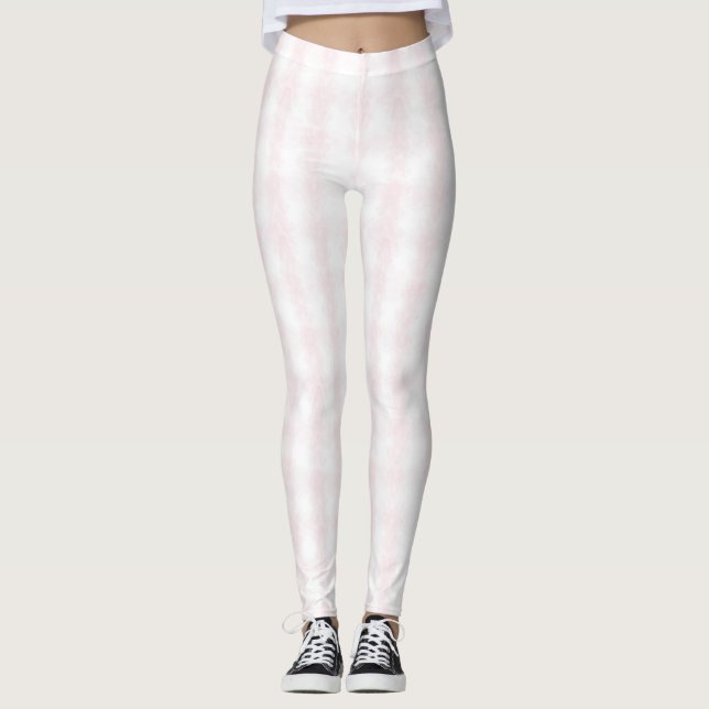 Pink White Stripes Leggings (Vorderseite)