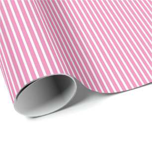 Pink White Stripes Lines Muster Niedlicher Abschlu Geschenkpapier
