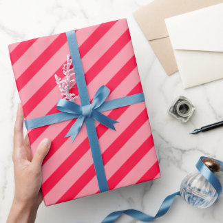 pink-white stripes – pink-weiß gestreift geschenkpapier