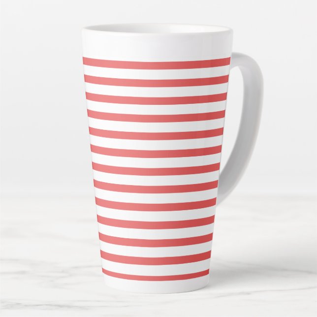 pink & white stripes – pink-weiß gestreift milchtasse (Rechte Ecke)
