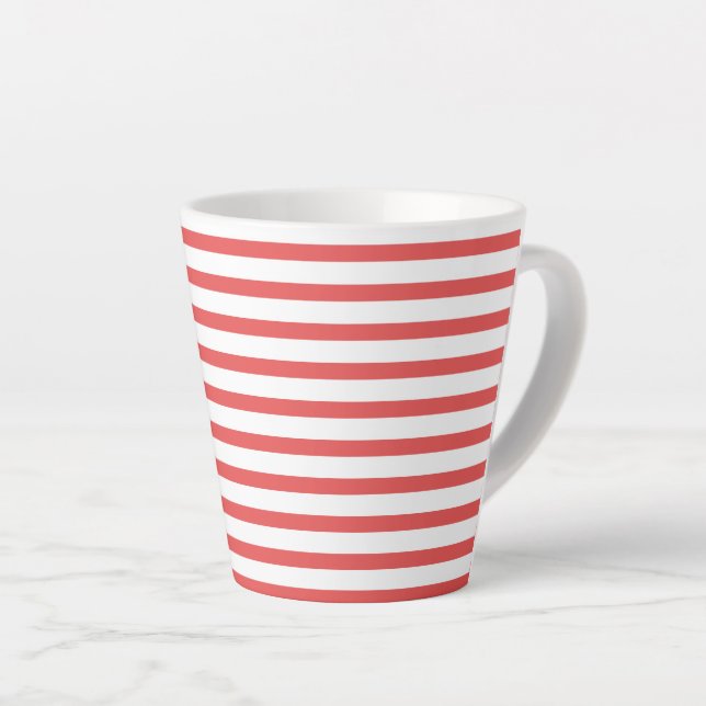 pink & white stripes – pink-weiß gestreift milchtasse (Rechte Ecke)