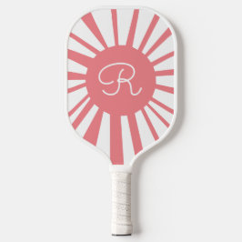 Pink White Sun Mit Monogramm Pickleball Paddel Pickleball Schläger