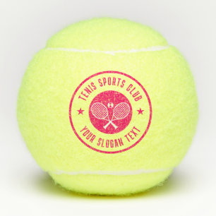 Pink White Tennis Themenclub Name Tennisbälle