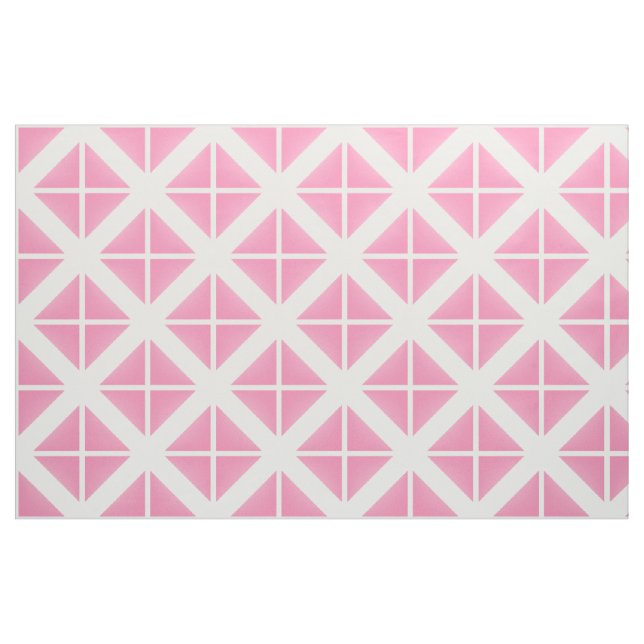Pink White TrendWinkel Muster Stoff (Fat Quarter (45,7 x 55,9 cm))