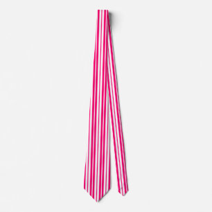 Pink White Vertikal Stripes Muster Krawatte