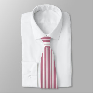Pink White Vertikal Stripes Muster Krawatte