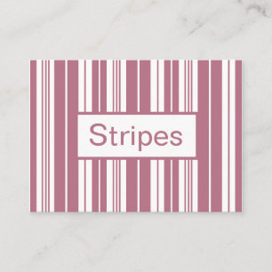 Pink White Vertikal Stripes Muster Visitenkarte