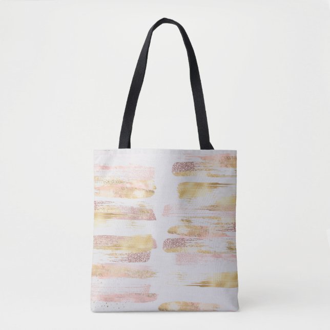 Pink White Watercolor Glitzer Fox Paint Strokes (Vorderseite)