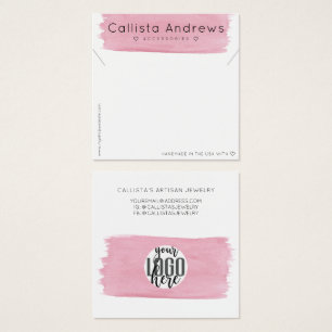 Pink White Watercolor Pinselstrich Nekklammer Disp