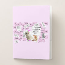 Pink & White Wedding Planer Bride File Folders