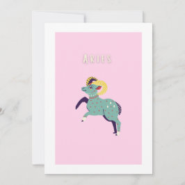 Pink Widder, Sternzeichen, Sternzeichen-Druck Einladung