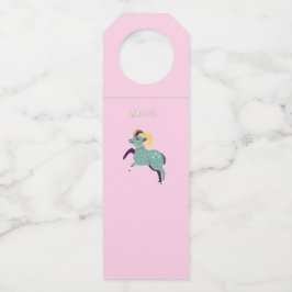 Pink Widder, Sternzeichen, Sternzeichen-Druck Flaschenanhänger