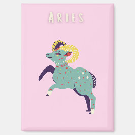 Pink Widder, Sternzeichen, Sternzeichen-Druck Magnet