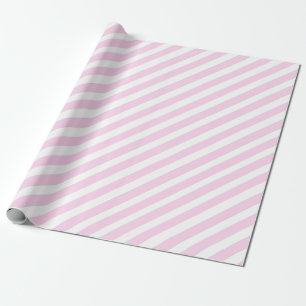 Pink Wide Strip Holiday Geschenkpapier