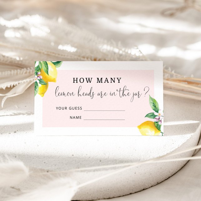 Pink Wie viele Lemonsköpfe Umschließkarte Begleitkarte (Von Creator hochgeladen)