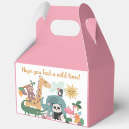 Pink Wild Animal Birthday Geschenkschachtel