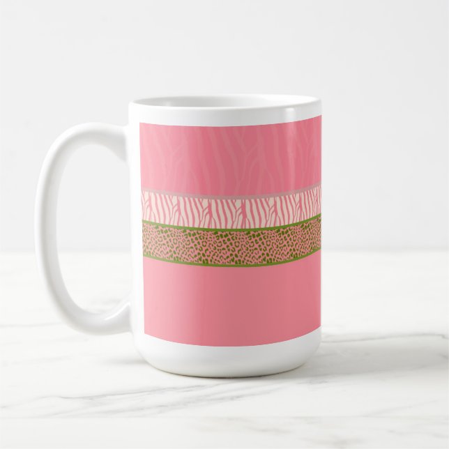 Pink Wild Animal Fur Print Tasse (Links)