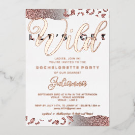 Pink - Wild Animal Print Bachelorette Bach Folieneinladung