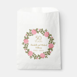 PINK WILD ROSE Blumengarten 50. Hochzeit Geschenktütchen
