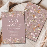Pink Wildblume Baby in Bloom Baby Dusche