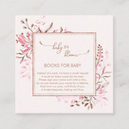 Pink Wildflower Baby in Bloom Books for Baby Begleitkarte