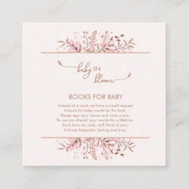 Pink Wildflower Baby in Bloom Books for Baby Begleitkarte