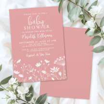 Pink Wildflower Baby Shower
