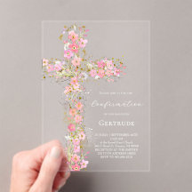 pink wildflowers cross Confirmation