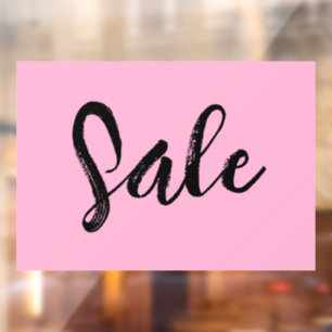 Pink Window Sale Sign, Boutique Sale Sign, Modern Fensteraufkleber