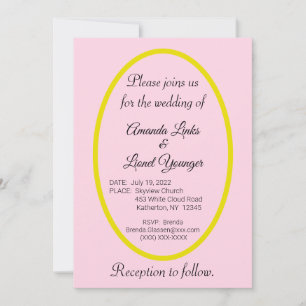 Pink Window Wedding Einladung