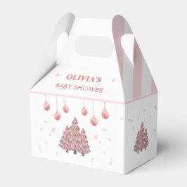 Pink Winter Christmas Tree Santa Baby Dusche Geschenkschachtel
