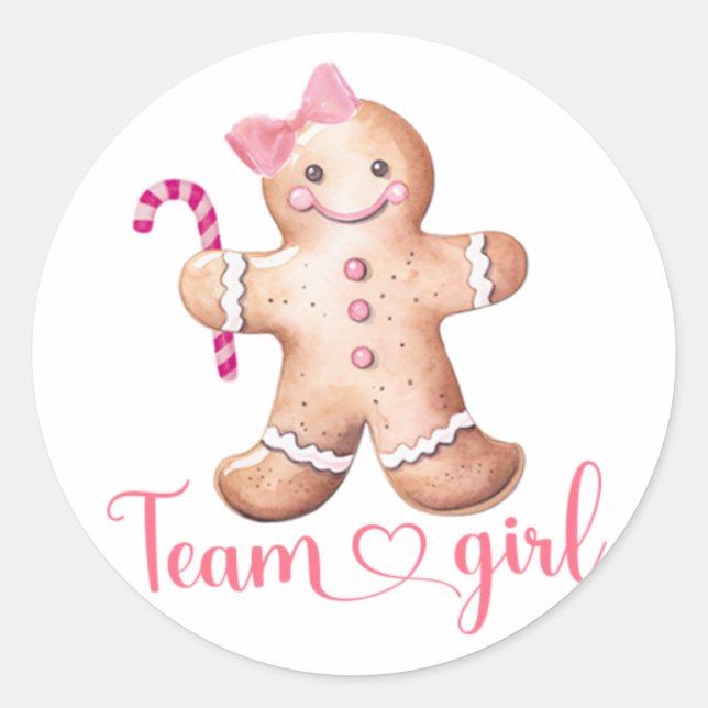 Pink Winter Cookie Team Girl Sticker (Vorderseite)