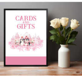 Pink Winter ONEderland Karten und Geschenksign Poster