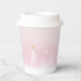 Pink Winter Paper Cup Pappbecher