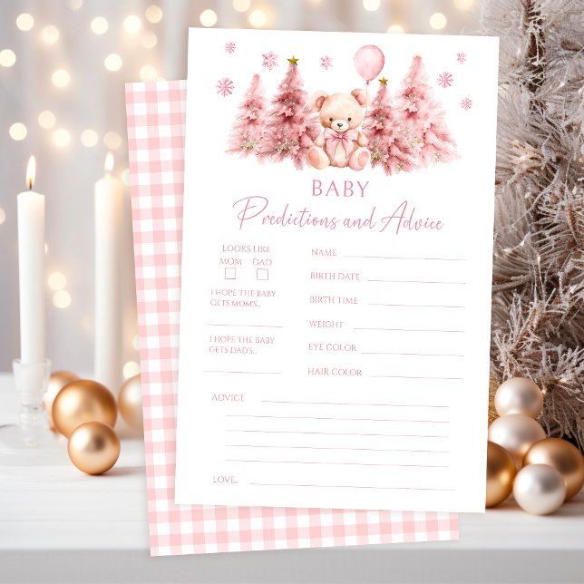 Pink Winter Teddy Bear Baby Predictions Advice (Von Creator hochgeladen)