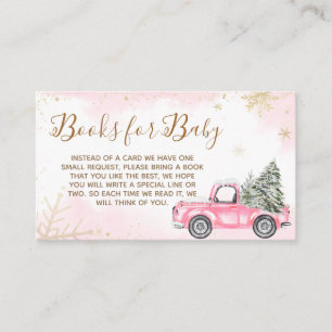 Pink Winter Truck Baby Duschbücher für Baby Begleitkarte