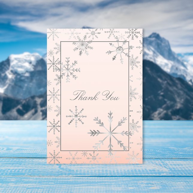 Pink Winter Wonderland Baby Dusche Danke (Von Creator hochgeladen)