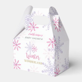 Pink Winter Wonderland Baby Showflakes Girl Geschenkschachtel