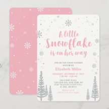 Pink Winter Wonderland, Girl Baby Dusche