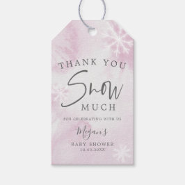 Pink Winter Wonderland Vielen Dank Schnee viel Geschenkanhänger