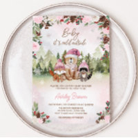 Pink Winter Woodland Kinderdusche