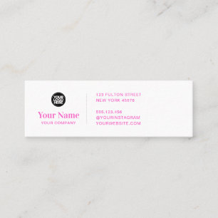 Pink winziges Firmenlogo schlicht, modern minimali Mini Visitenkarte