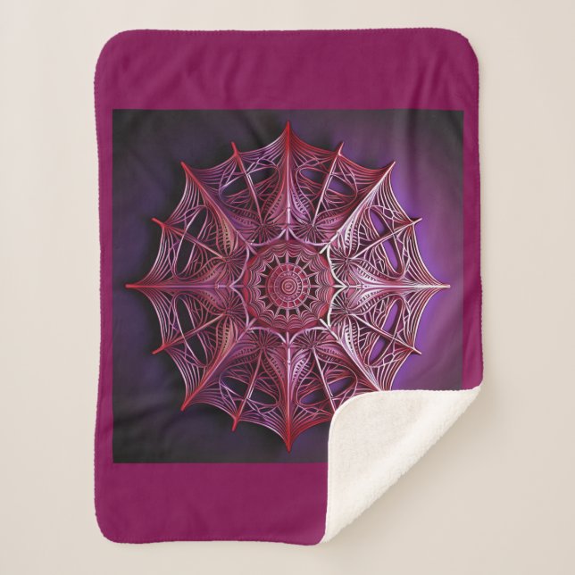 Pink Wireframe Mandelbrot Sherpadecke (Vorderseite)