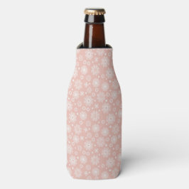 PINK with WHITE HOLIDAY SNOWFLAKES Flaschenkühler