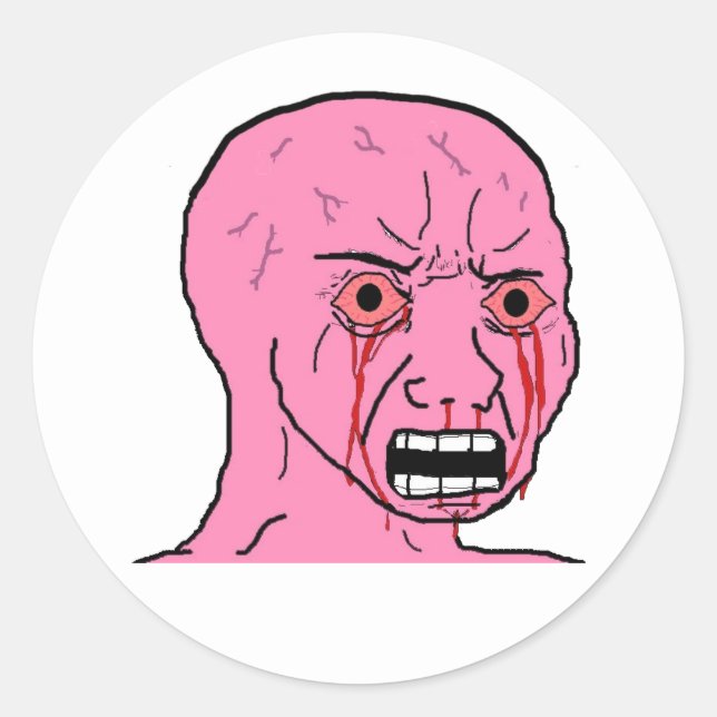 Pink Wojak Aufkleber (Vorderseite)