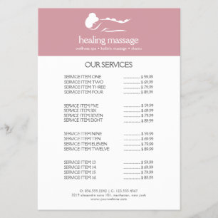 PINK WOMAN STONE MASSAGE  Wellness Tages-Spa Flyer