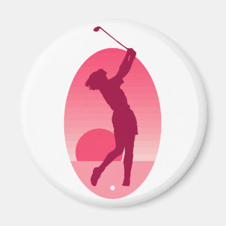Pink Women's Golf Magnet