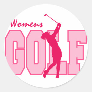 Pink Women's Golf Runder Aufkleber